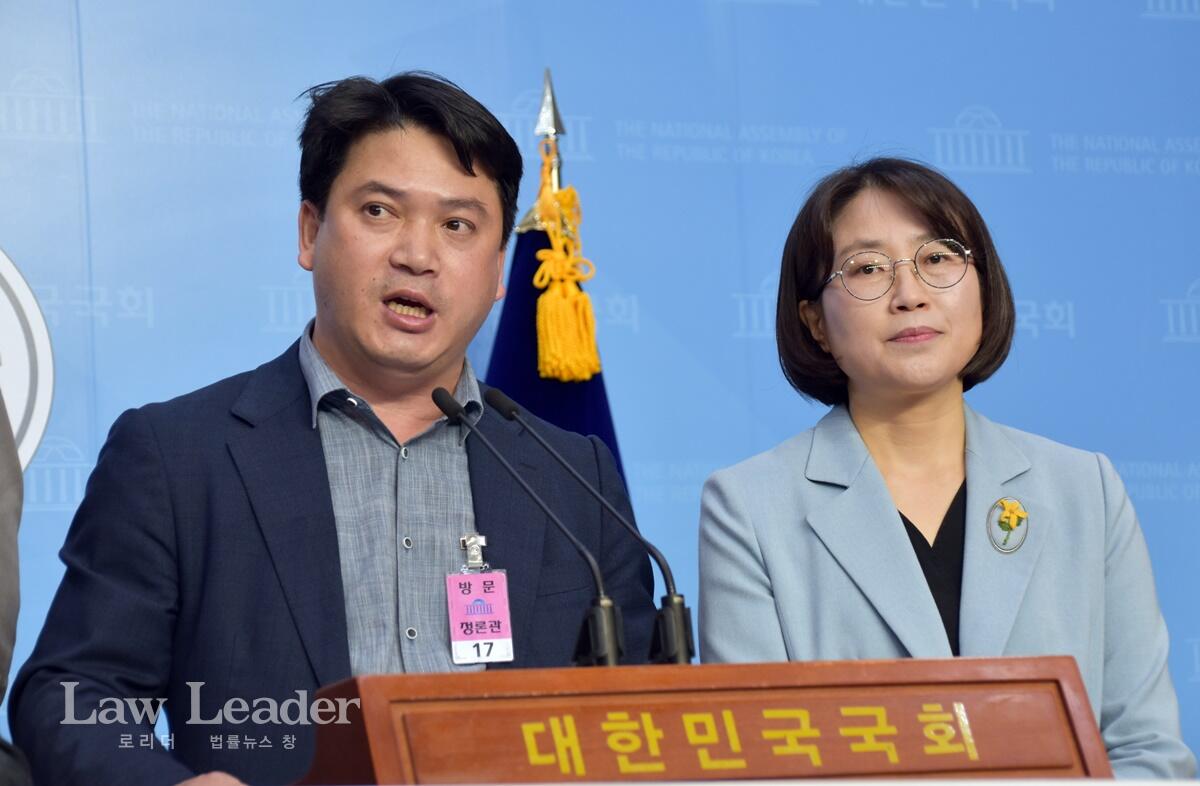 대우조선해양 윤범석 대책위원장, 추혜선 국회의원