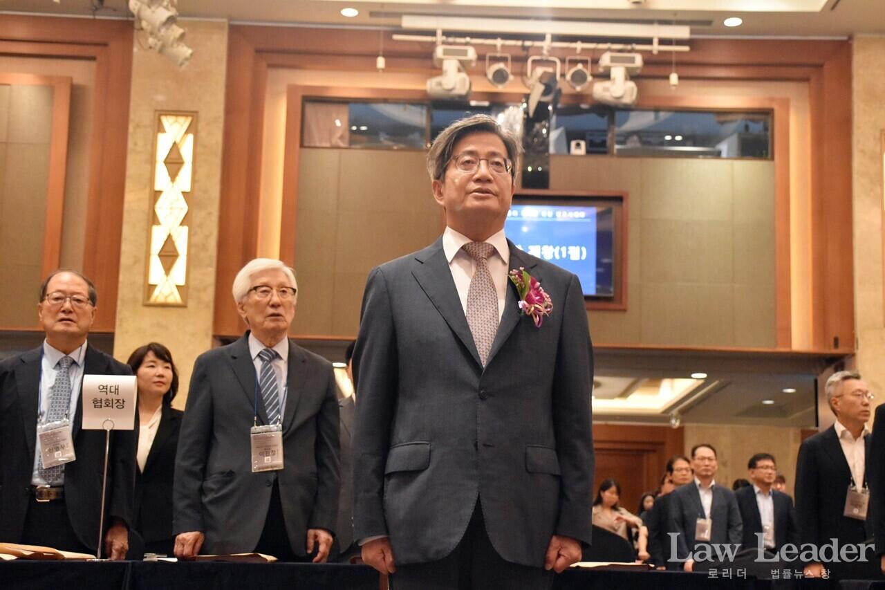 자신의 임기 마지막으로 변호사대회에 참석한 김명수 대법원장