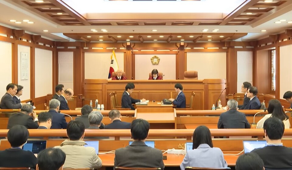 1월 3일 헌법재판소에서 열린 윤석열 대통령 탄핵심판 2차 변론준비기일