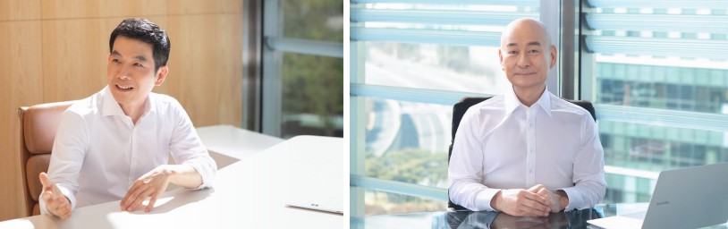 한국타이어앤테크놀로지 공동대표인 안종선 사장과 이상훈 사장(우)